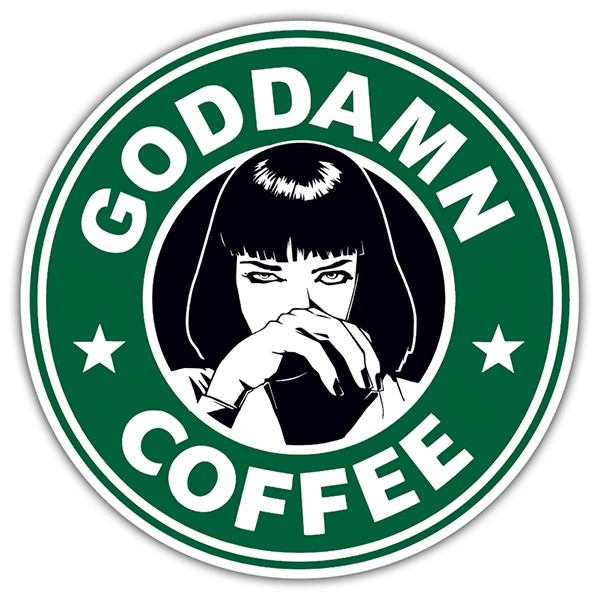 Car & Motorbike Stickers: Goddamn Coffee