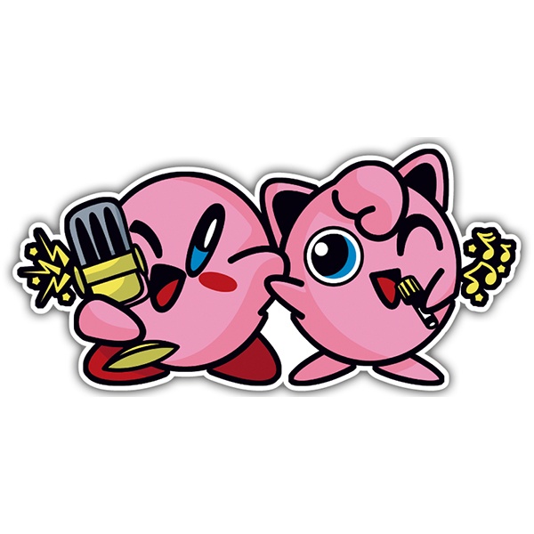 Car & Motorbike Stickers: Kirby Singing Duo