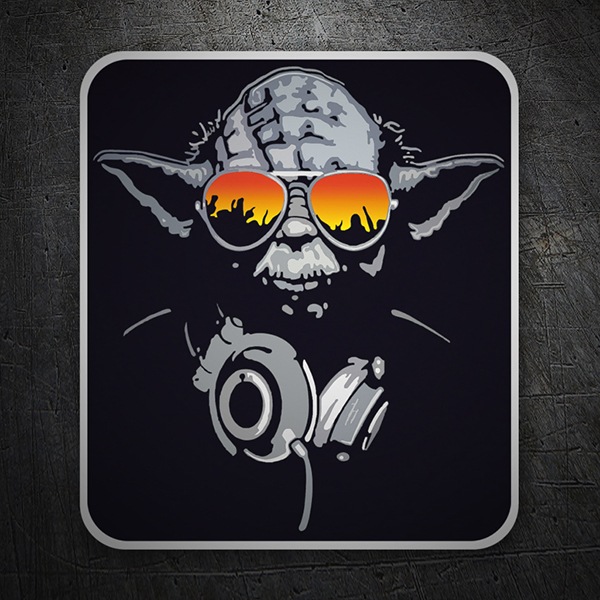 Car & Motorbike Stickers: Yoda DJ