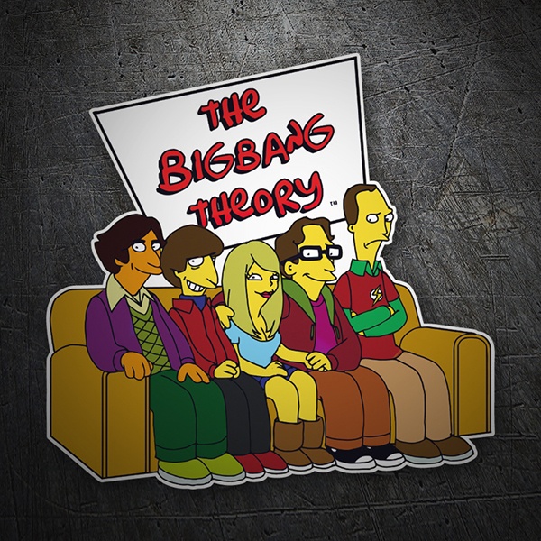Car & Motorbike Stickers: The Simpsons big bang theory