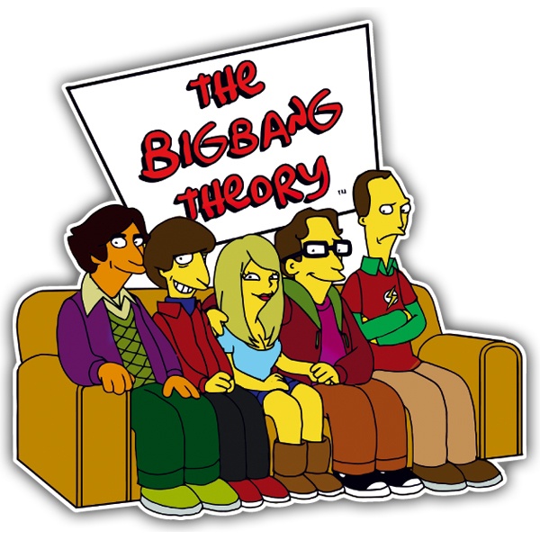 Car & Motorbike Stickers: The Simpsons big bang theory