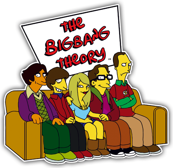 Car & Motorbike Stickers: Simpsons Big Bang Theory