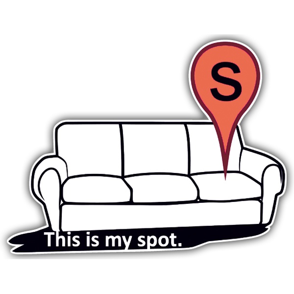 Car & Motorbike Stickers: Sofa of Sheldon Cooper