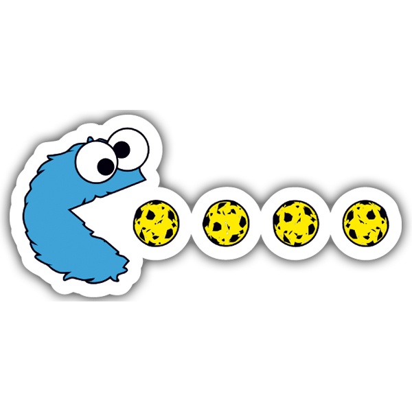 Car & Motorbike Stickers: Pac-Man Cookie Monster