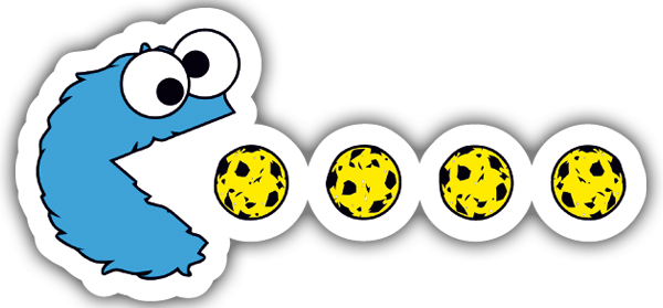 Car & Motorbike Stickers: Pac-Man Cookie Monster
