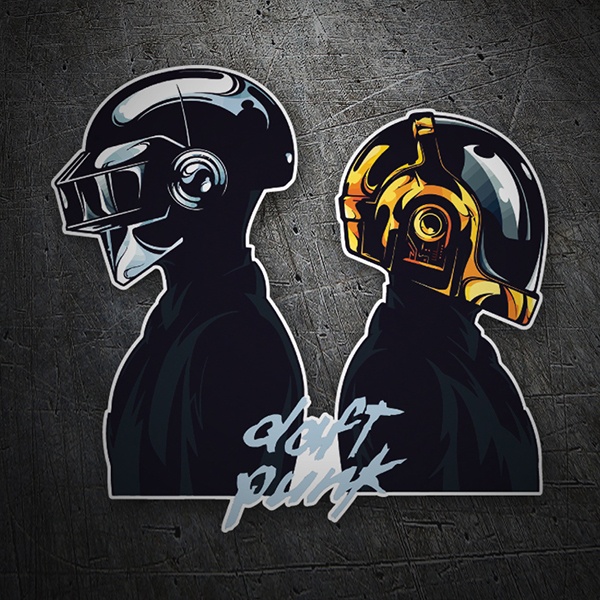 Car & Motorbike Stickers: Daft Punk with Stylized Figures
