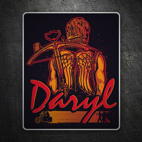 Car & Motorbike Stickers: Daryl Dixon with Crossed Swords