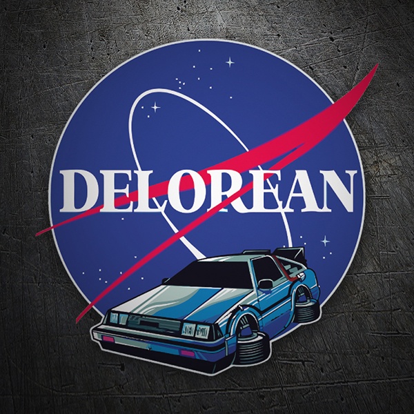 Car & Motorbike Stickers: Delorean Nasa