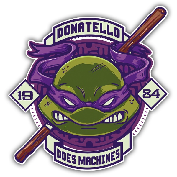 Car & Motorbike Stickers: Donatello 1984
