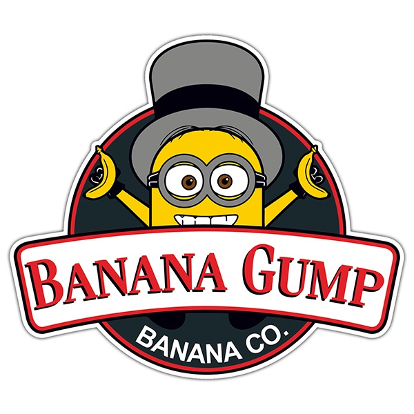 Car & Motorbike Stickers: Minion Banana Gump