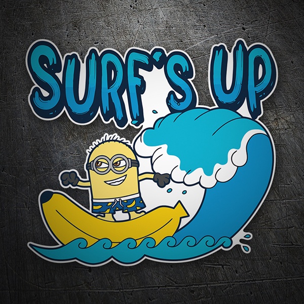 Car & Motorbike Stickers: Minion surfer