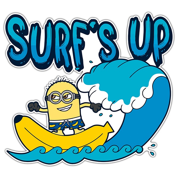 Car & Motorbike Stickers: Minion surfer