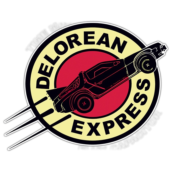 Car & Motorbike Stickers: Delorean Express