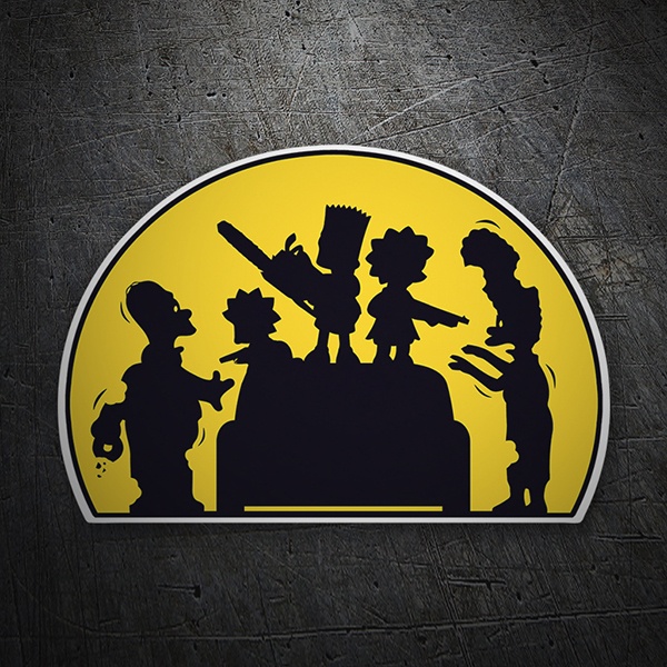 Car & Motorbike Stickers: Simpsons Children armed 1