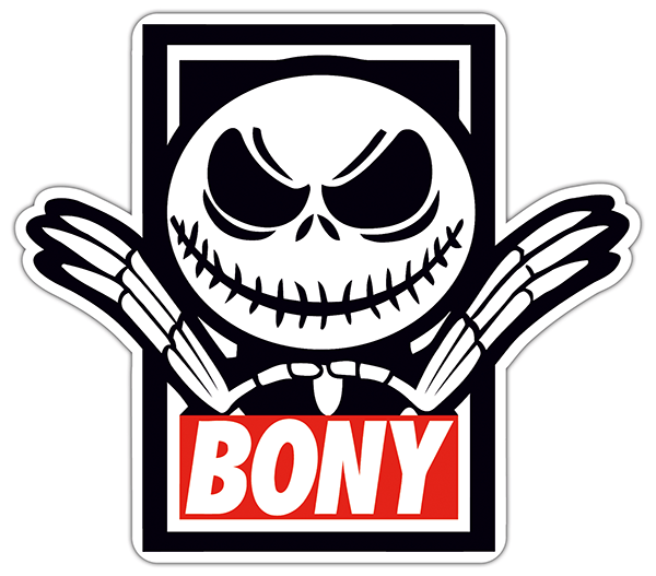 Car & Motorbike Stickers: Jack Skellington Bony