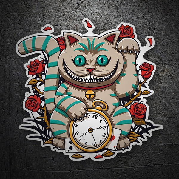 Car & Motorbike Stickers: The Cheshire Cat clock