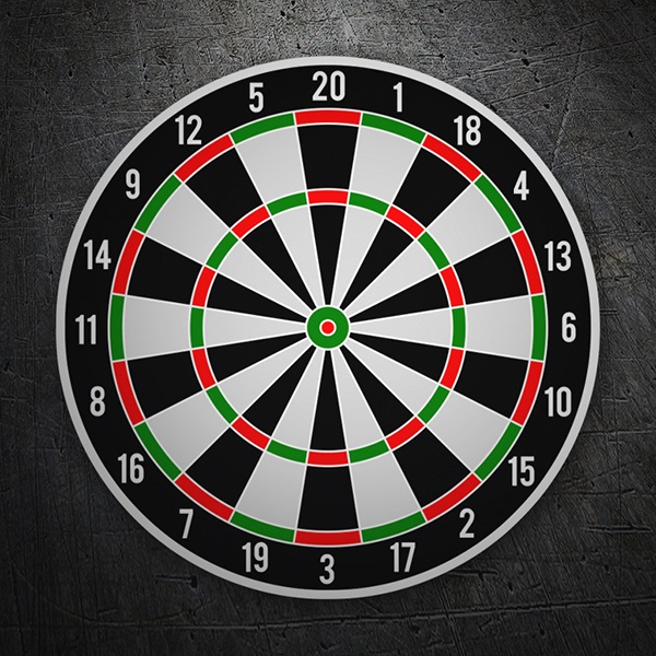 Car & Motorbike Stickers: Multicolor Circular Dartboard