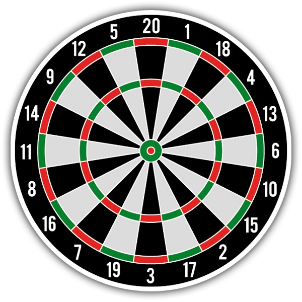 Car & Motorbike Stickers: Multicolor Circular Dartboard