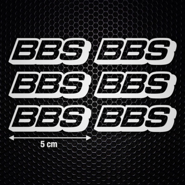 Car & Motorbike Stickers: Set 6X Rims BBS