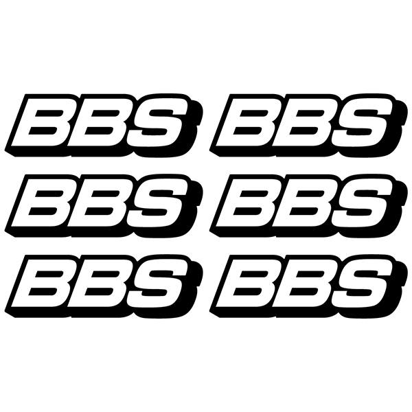 Car & Motorbike Stickers: Set 6X Rims BBS