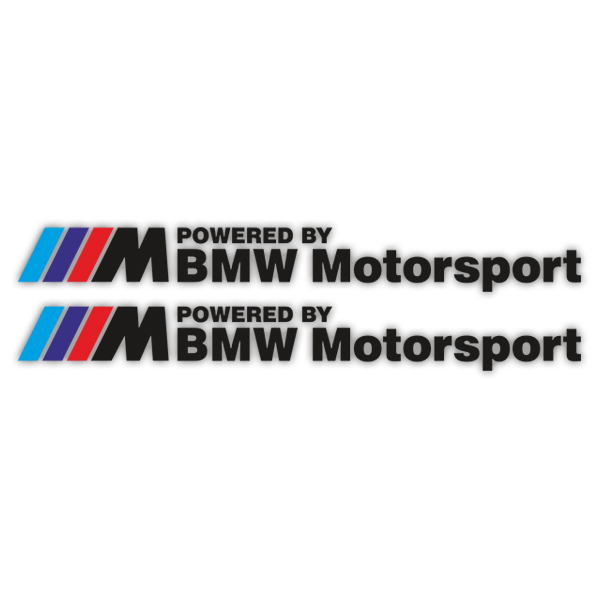 Car & Motorbike Stickers: BMW Motorsport Black Kit with M Logo