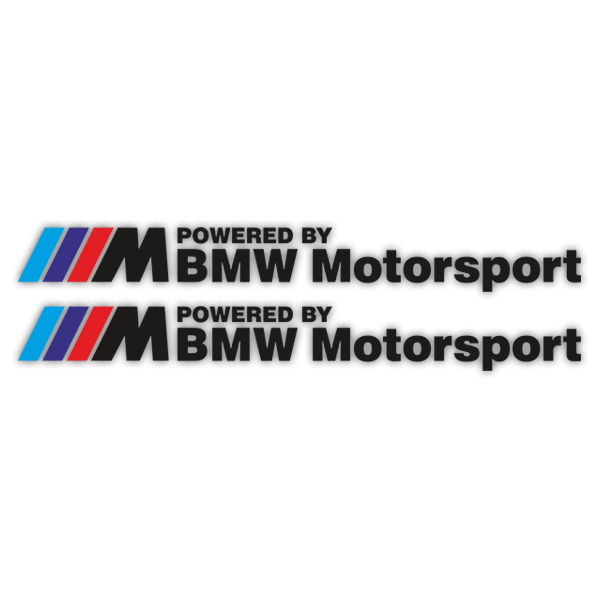Car & Motorbike Stickers: BMW Motorsport Black Kit with M Logo