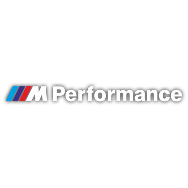 Car & Motorbike Stickers: BMW Performance with Blue and Red Stripes