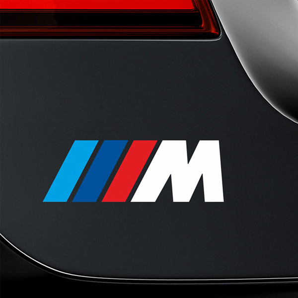 Car & Motorbike Stickers: BMW M-series White