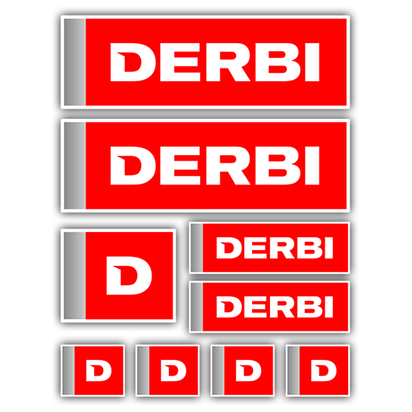 Car & Motorbike Stickers: Set 9X Derbi
