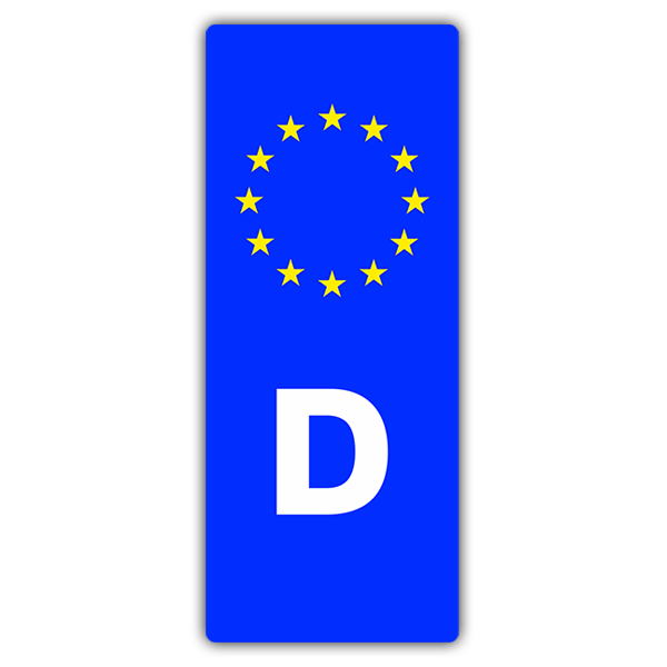 Car & Motorbike Stickers: Registration Germany 0