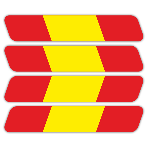 Car & Motorbike Stickers: Spain Flag Kit for Helmet