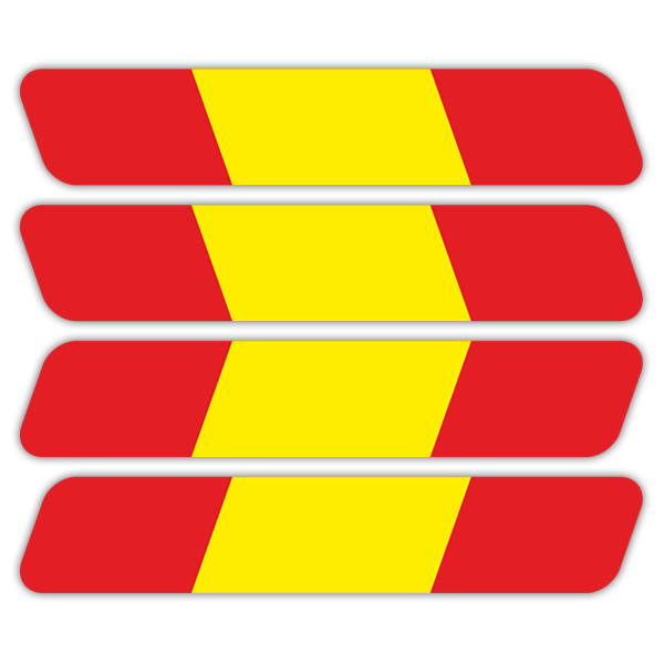 Car & Motorbike Stickers: Spain Flag Kit for Helmet