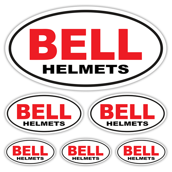 Car & Motorbike Stickers: Bell Helmets Set