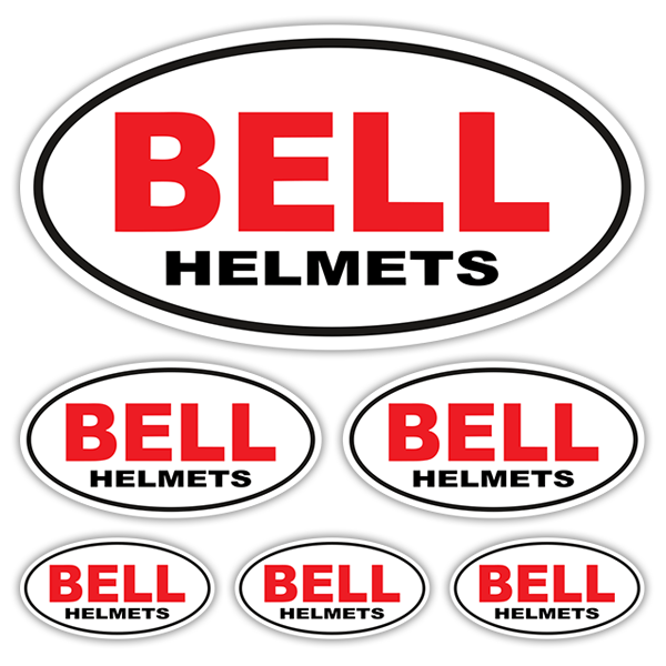 Car & Motorbike Stickers: Set Bell Helmets 0
