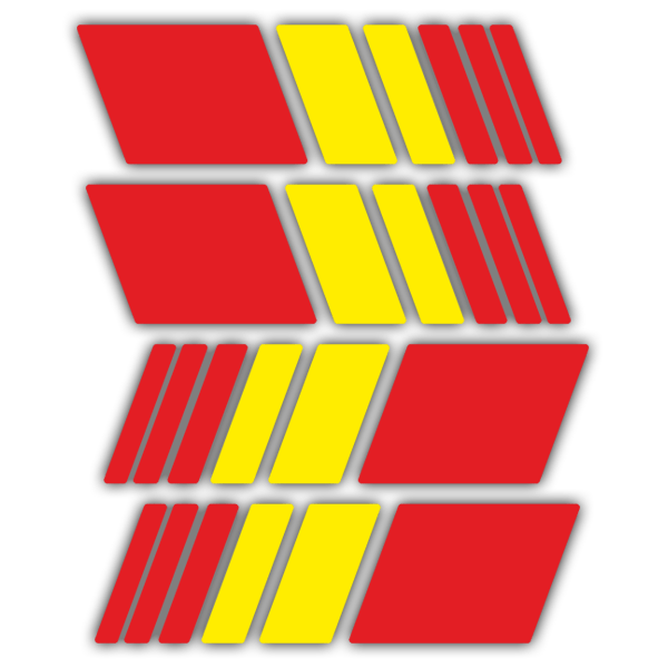 Car & Motorbike Stickers: Kit stripes Spain helmet 0
