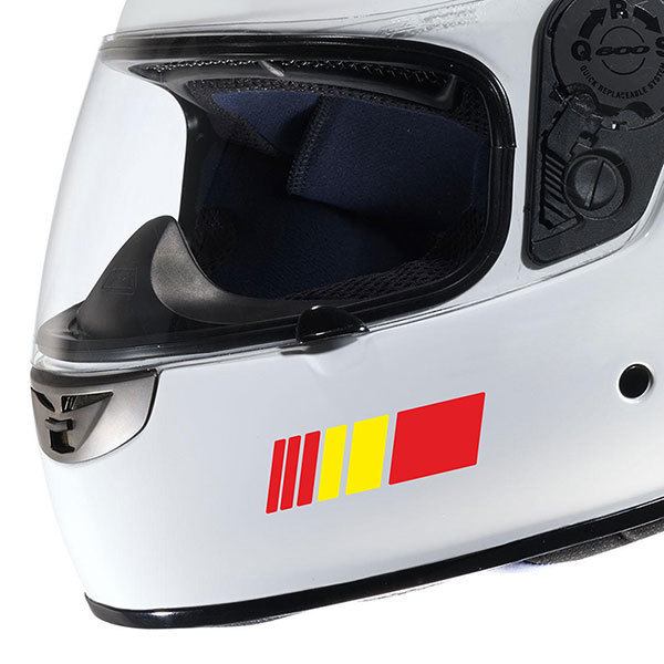 Car & Motorbike Stickers: Spain Stripes Kit for Helmet