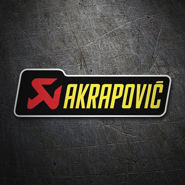 Car & Motorbike Stickers: Akrapovic Yellow Lettering