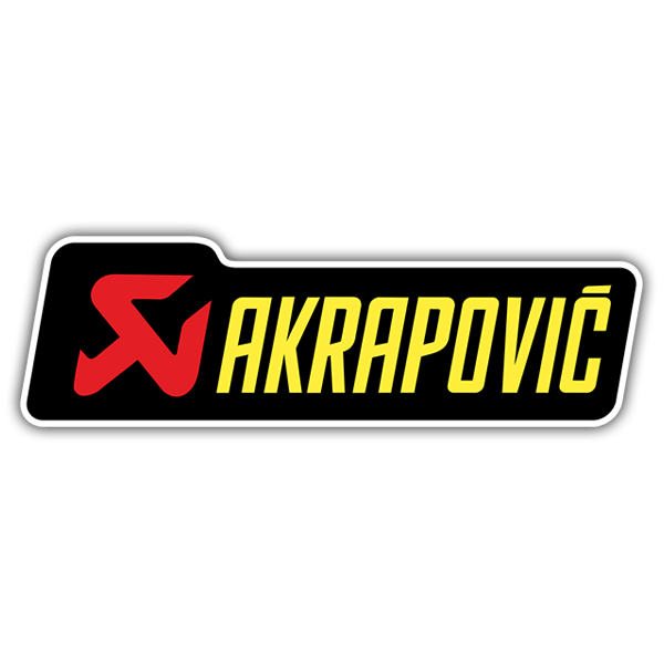 Car & Motorbike Stickers: Akrapovic Yellow Lettering