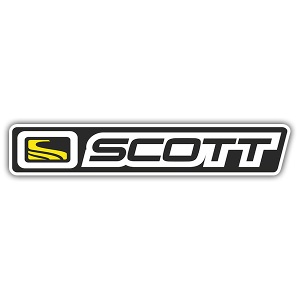 Car & Motorbike Stickers: Scott Logo in Horizontal Design