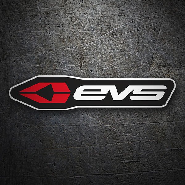 Car & Motorbike Stickers: EVS Logo with Red Arrow