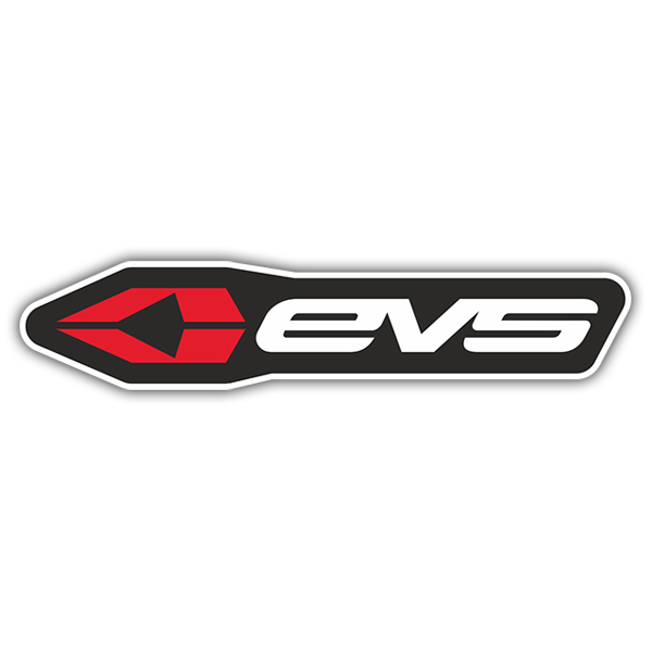 Car & Motorbike Stickers: EVS Logo with Red Arrow