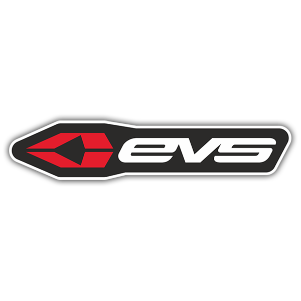 Car & Motorbike Stickers: EVS Logo with Red Arrow