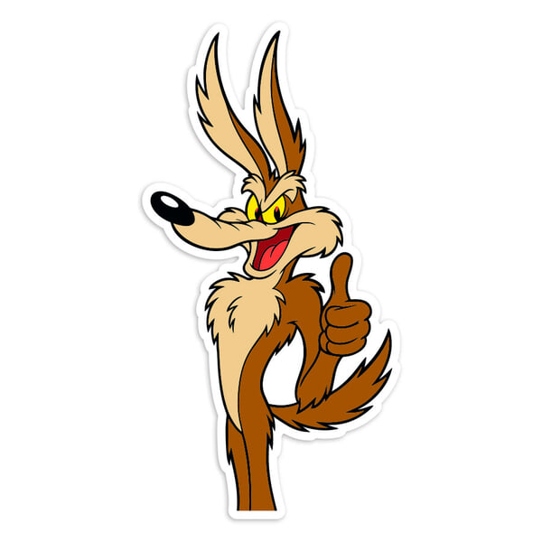 Car & Motorbike Stickers: Coyote Thumbs Up OK