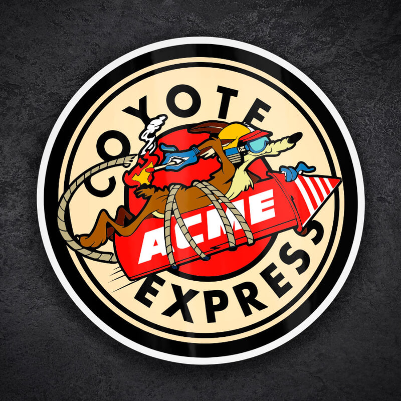 Car & Motorbike Stickers: Coyote Express ACME Rocket