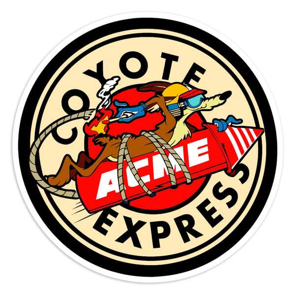 Car & Motorbike Stickers: Coyote Express ACME Rocket