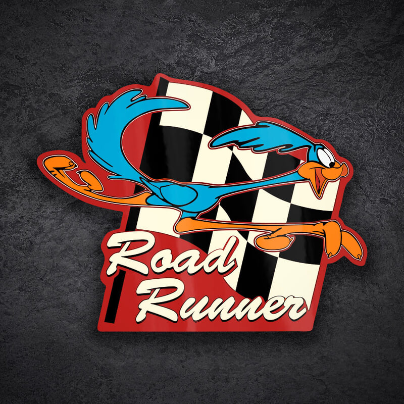 Car & Motorbike Stickers: Road Runner Classic Flag