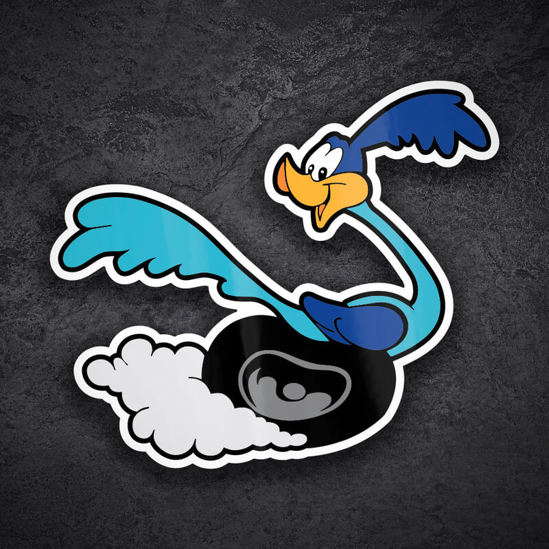Car & Motorbike Stickers: Road Runner Speedy Wheel
