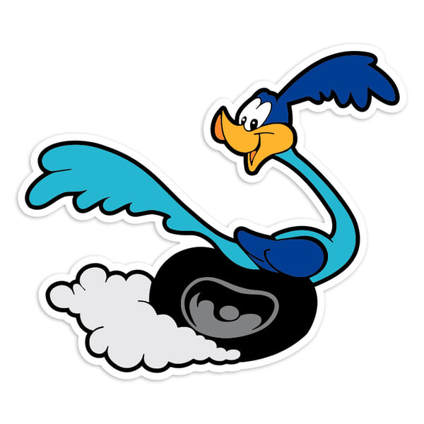 Car & Motorbike Stickers: Road Runner Speedy Wheel