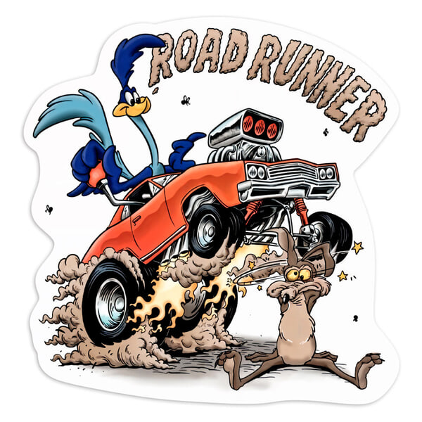 Car & Motorbike Stickers: ROAD RUNNER Hot Rod vs Coyote