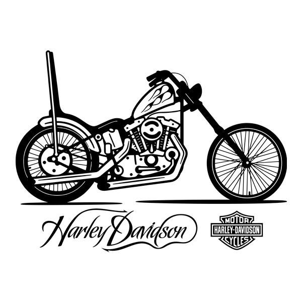 Wall Stickers: Harley Davidson Chopper